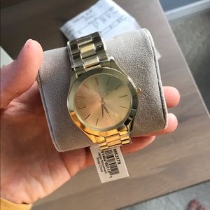 Michael Kors Slim Runway Gold Watch 42mm MK3179